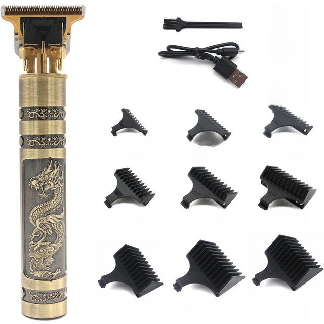Professional T9 Hair Trimmer Machine Metal Body Beard Trimmer for men Stainless Steel Blade Hair Clipper Beard Trimmer