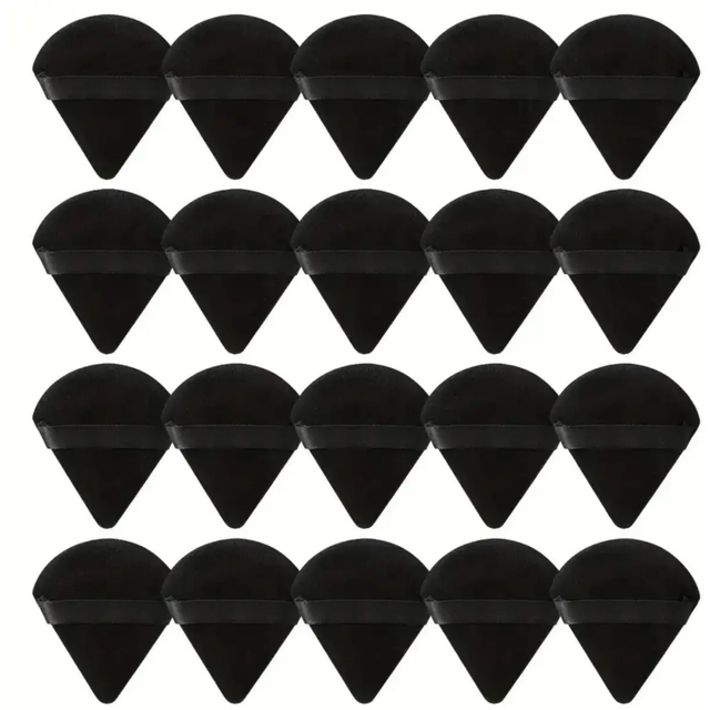 10/20PCS Triangle Makeup Sponge -Luxurious Velour,Ultra-Soft & Washable -Wet or Dry, Perfect for Loose Powder, Foundation & Body