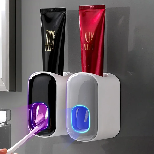 Automatic Toothpaste Dispenser Wall Mounted Toothpaste Rack Bathroom Accessories Waterproof Toothpaste Squeezer