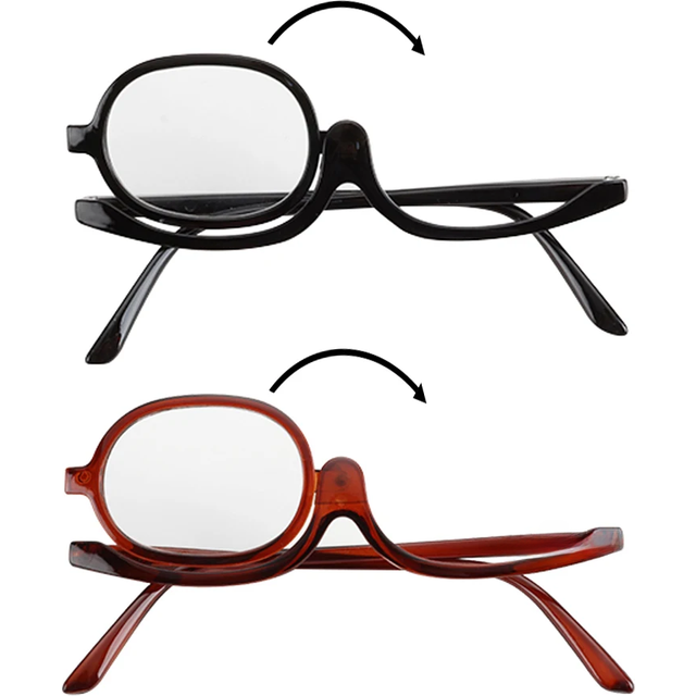 1PC Magnifying Glasses Rotating Makeup Reading Glasses Elder Folding Eyeglasses Cosmetic General +1.0+1.5+2.0+2.5+3.0+3.5+4.0