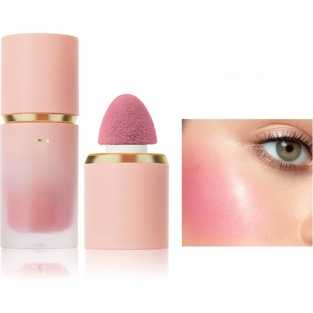 Handaiyan Matte Glitter Face Liquid Blusher Smooth Cheek Eye Mousse Blush Highlighter Stick Rouge Waterproof Contour Makeup