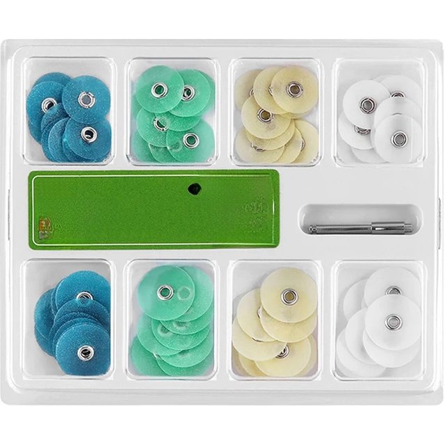 Dental Finishing and Polishing Discs Gross Reduction Contouring Mandrel Stripes Set Dental Materials Teeth Whitening