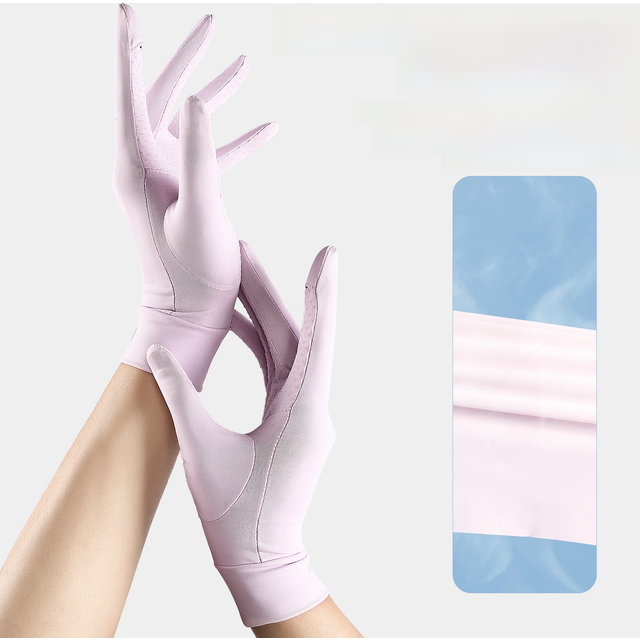 Women Mid Sunscreen Gloves Summer Spring Thin Elastic Anti UV Driving Gloves Slip Resistant Etiquette Gloves