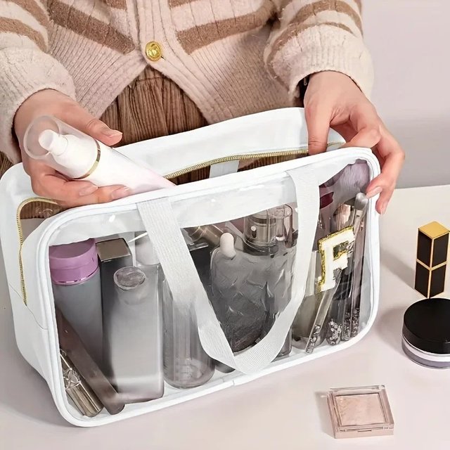 Pu Frosted Clear Makeup Box Waterproof Travel Toiletry Bag Large Capacity Portable Bath Storage Bag Children's Lunch Bag