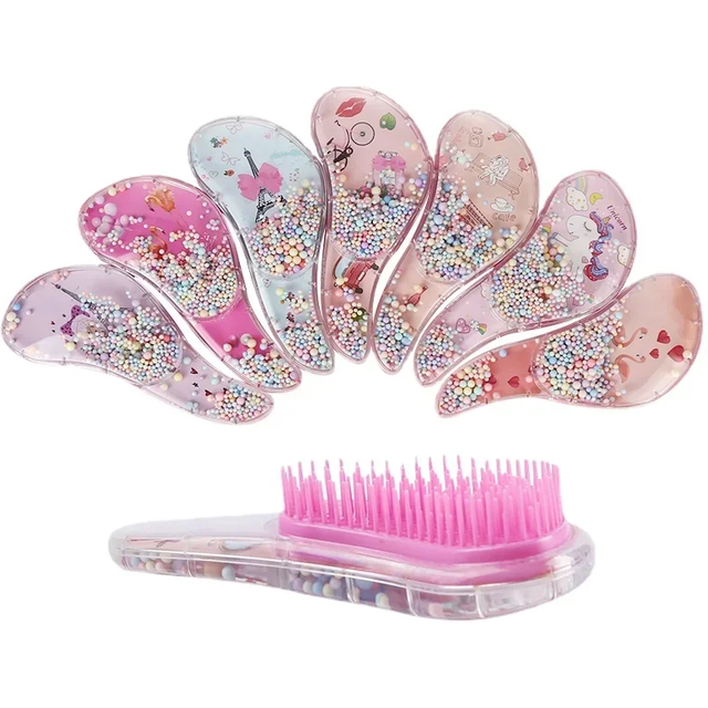 1Pc New Small Hair Care Comb Cartoon Unicorn Head Massager High Quality Anti-knot Hair Comb Cute Kids Children Hairdressing Comb