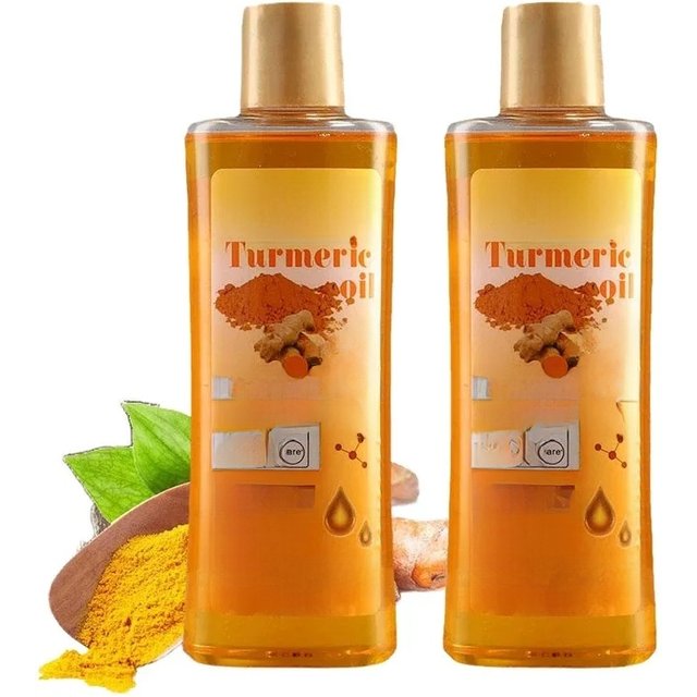 1/2PCS 200ml Turmeric Essential Oil Ginger Deep Hydration Moisturizer Nourishing Smoothing Face Serum Oil Moisturizer Skin Care