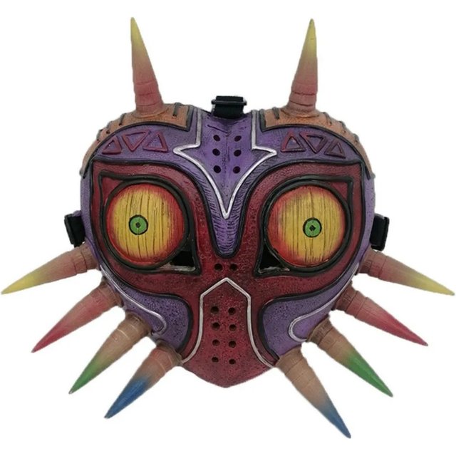 Halloween Mask of Zelda Scary Realistic Face Mask Meizula Wilderness Breath Cosplay Mask Adults Personality Latex Costume Props