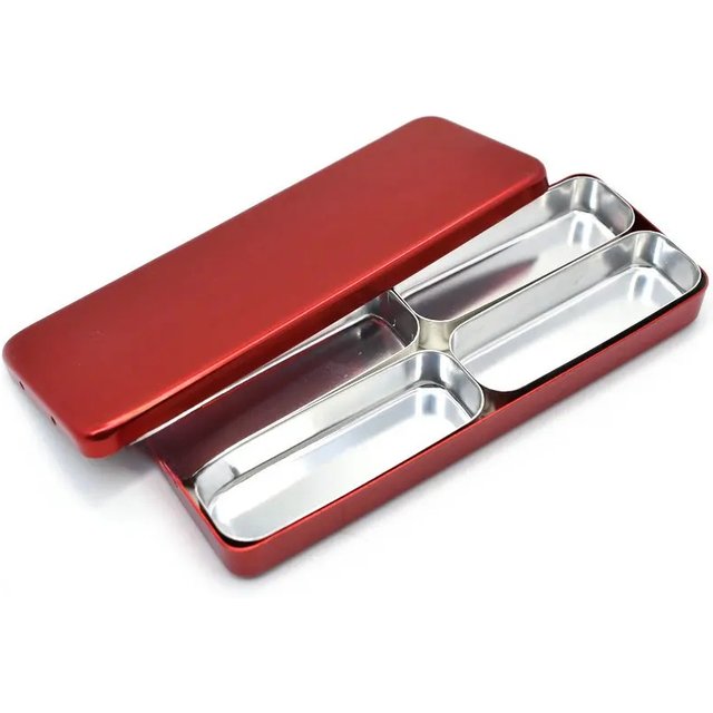Dental Disinfection Box Autoclave Sterilizer 4 Cells Case Endo Files Holder Burs For Oral Care Tools Metal Box