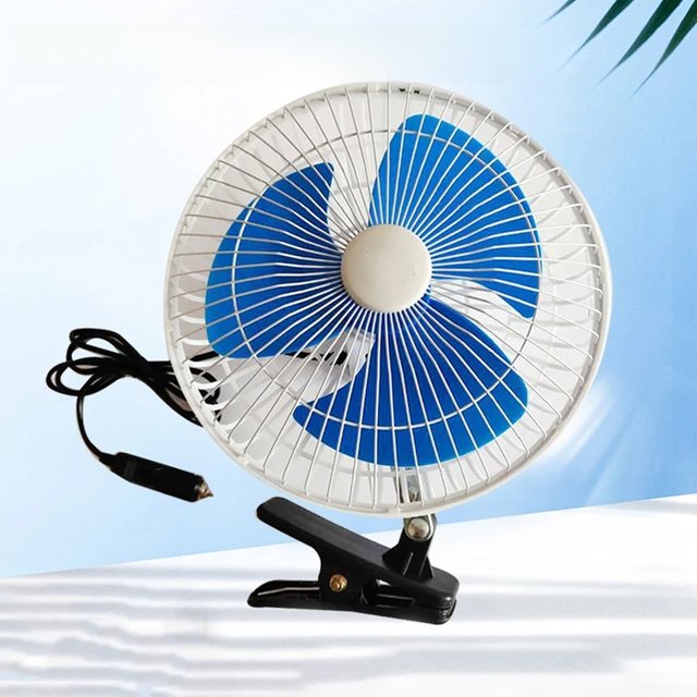 12/24V Car Mini Fan 180 Degree Rotating Adjustable Cooling Low Noise Strong Wind Vehicle Wind Air Cooler Conditioner Fans