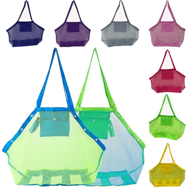 Children Sand Away Protable Mesh Bag Kids Toys Clothes Storage Bags Swimming Large Beach eco Bag Women Cosmetic Makeup Bag
