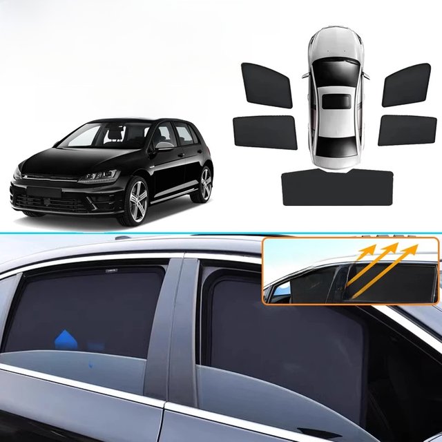 Car Mesh Coverage Sunshade For Volkswagen VW Golf 7 Mk7 Hatchback 2012~2021 Sunscreen Window Sunshade Cover Magnetic Accessories