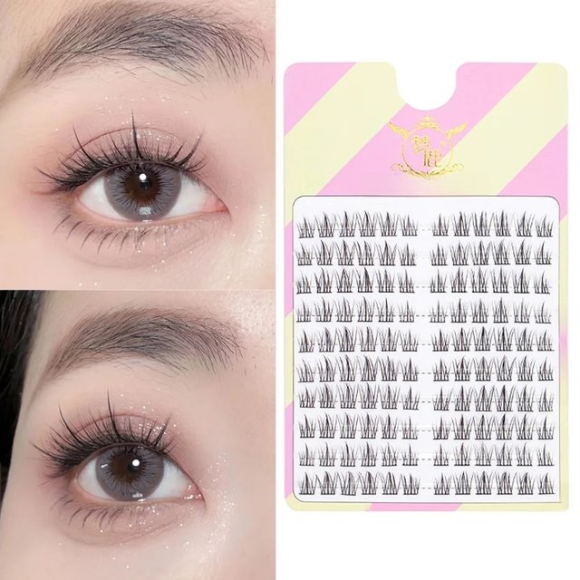 10 Pairs Fairy False Eyelashes Little Devil Individual Lashes Extension Naturally Heat Bonded Cluster Lashes Makeup Tools