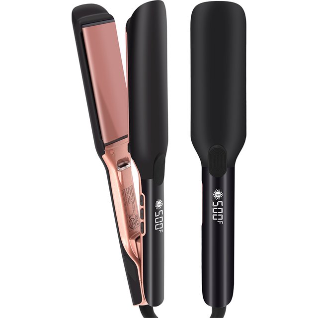 500F Hair Straightener High Temperature Flat Irons Wide Plate Plasma Ions for Keratin Treatment Frizzy Hair Recovers Damaged