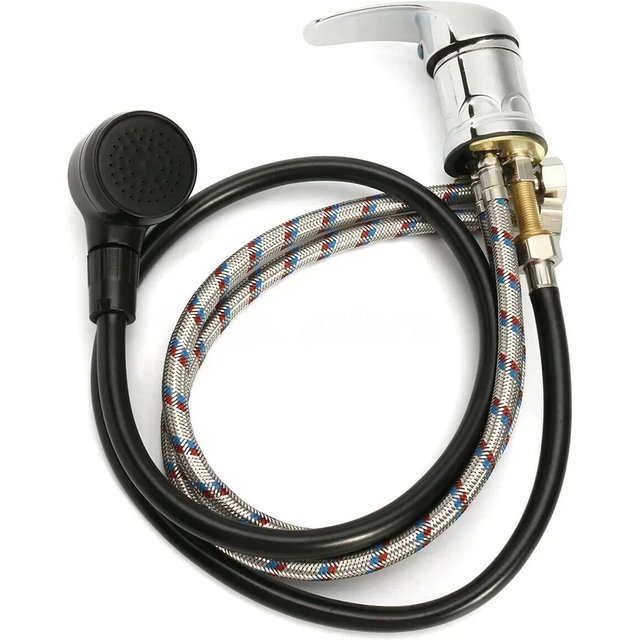 Single Lever Shower Zinc Alloy Water Faucet Set Hair Washing Durable Hot Cold Mixer Bathroom Home Barber Shop Shampoo Bowl Parts