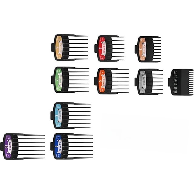 10pcs Barber Hair Clipper Limit Comb Guide Limit Comb Salon Cutting Guide Fits Kemei Wmark VGR Wahl Andis Babyliss Hair Trimmer