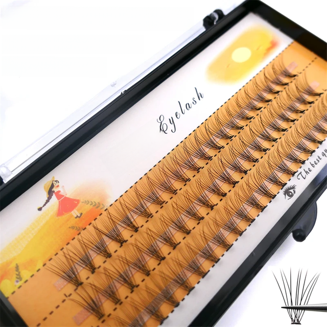 10D Handmade Eyelash Clusters 1 Box/60 Bundles Natural Eyelash Extension Russian Individual bunches Makeup Tool Lashes wholesale