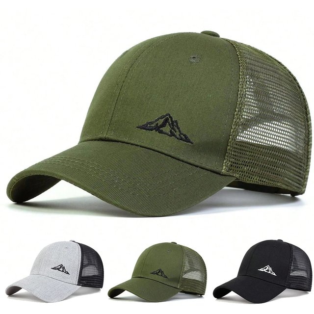 Unisex Mountain Range Embroidery Baseball Net Caps Spring and Summer Outdoor Adjustable Casual Hats Hip Hop Cap Sunscreen Hat