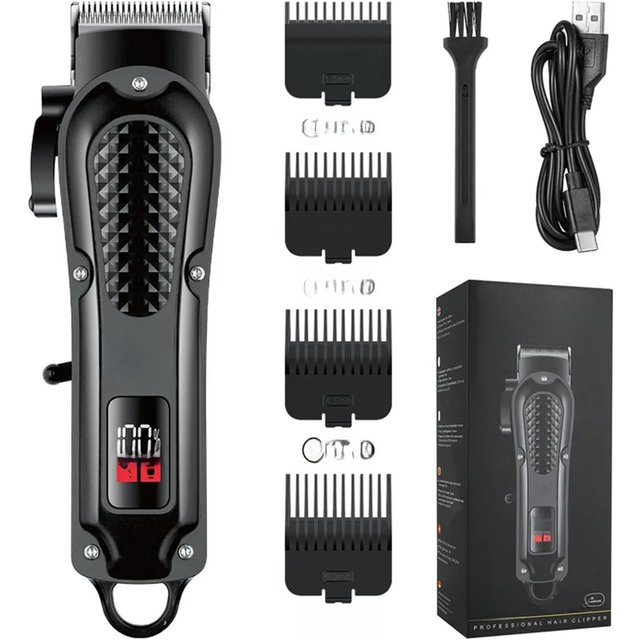 Hiena HYN-212 Electric Hair Clipper UBS Rechargeable Cordless Beard Trimmer Men Powerful Electric Hair Clipper Trimming Tool