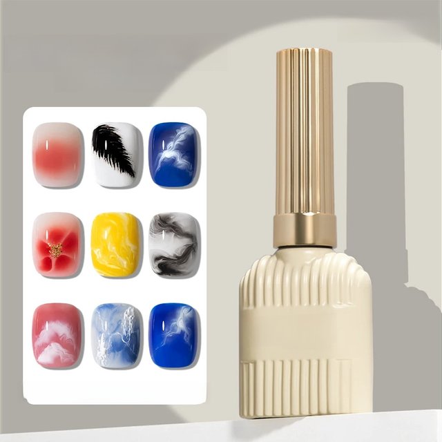RS NAIL 10ml Clear Blooming Gel Nail Polish UV LED Blossom Soak Off Gel Glue For Spreading Effect Marble Nail Polishes Design