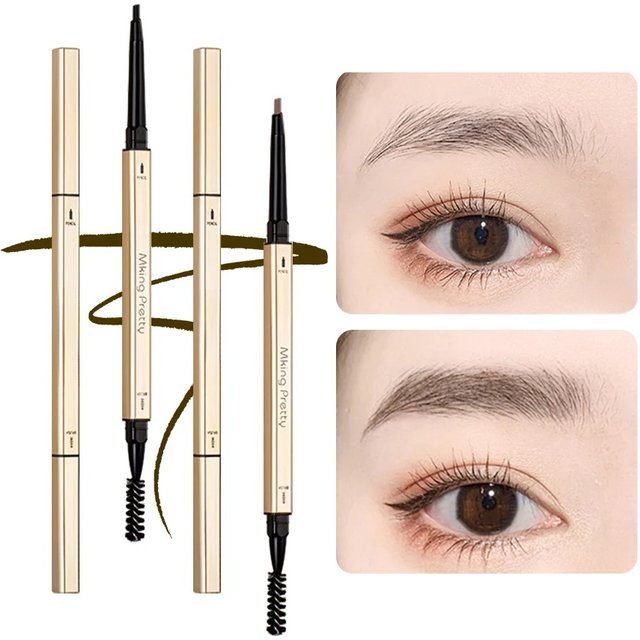 5 Colors Matte Eyebrow Pencil Waterproof Double-headed Long Lasting Makeup Pen Non-Smudged Eye Brow Tint with Brush Cosmetics