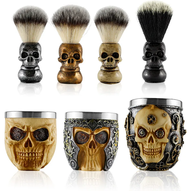 Barber Shaving Brush Men's Beard Cleaning Brush Foaming Soap Bowl Salon Shaving Tools Shaving Bowl Hair Brush Beard Brush Set