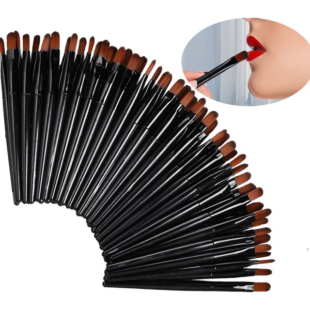 50/100Pcs Disposable Lip Brush Gloss Wands Applicator Makeup Cosmetic Brush Lip Liner Brush Eyeliner Brush Makeup Tools