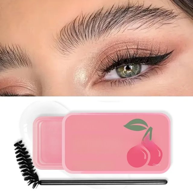 3D Transparent Brow Soap with Brush Natural Fruity Waterproof Long-Lasting Brows Styling Gel Brows Styling Wax Makeup Eyebrow