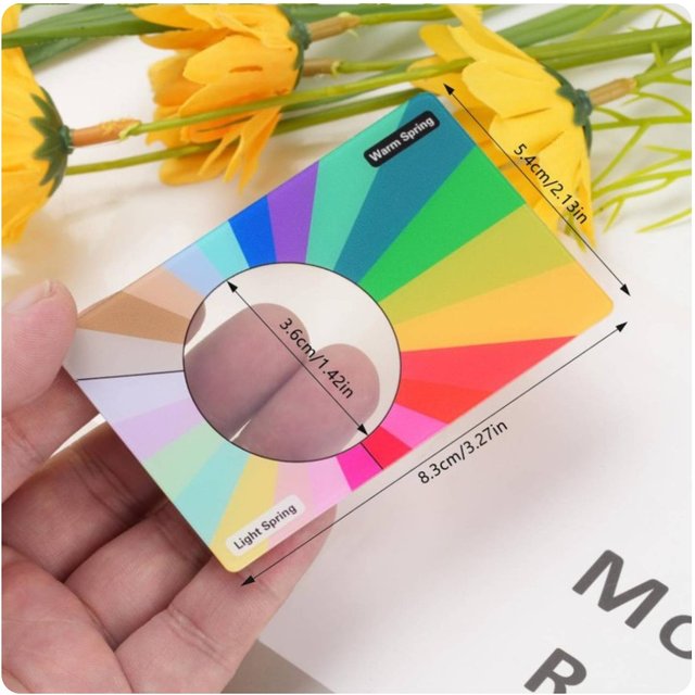 4 Pcs/Set Seasonal Color Color Card Face Cutout Design Personal Color Assessment Chart for Makeup Artists, Stylists