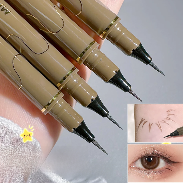 Slim Liquid Eyeliner Lying Silkworm Pen Lasting Black Quick Drying Matte Waterproof Lower Eyelash Pencil Korean Eye Liner Makeup