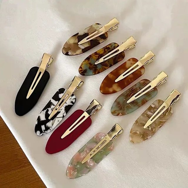 Acetic Acid Leopard Seamless Side Clip Bangs Broken Hair One Word Seamless Hairpin Women Beauty Makeup Hair Accessories Headwear