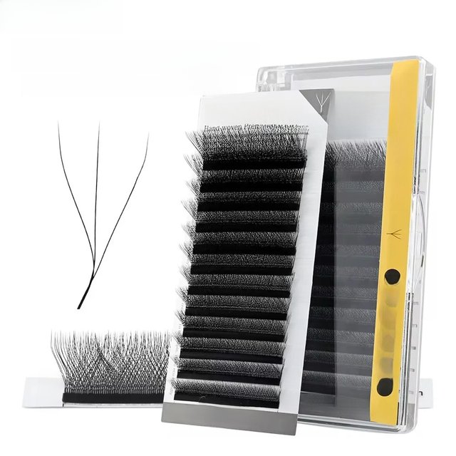 NAGARAKU 3D W Shape L LU Curl Premium Soft Light Natural Lashes Makeup Hand Woven Eyelash Extension False Eyelashes
