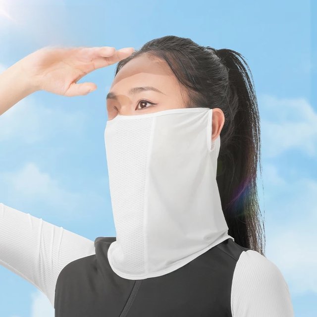 ROCKBROS Summer Ice Silk Bicycle Scarf Sun Protection Full Face Mask Anti-UV Breathable Fishing Motorcycle Bike Cycling Masks