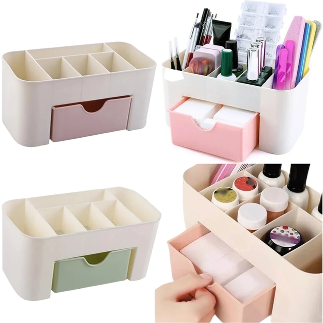 LULAA Storage Double-Layer Nail Tools Nail Polish Carrying Case Nail Organizers and Dryer Case Holds 30 Various Size Bottles