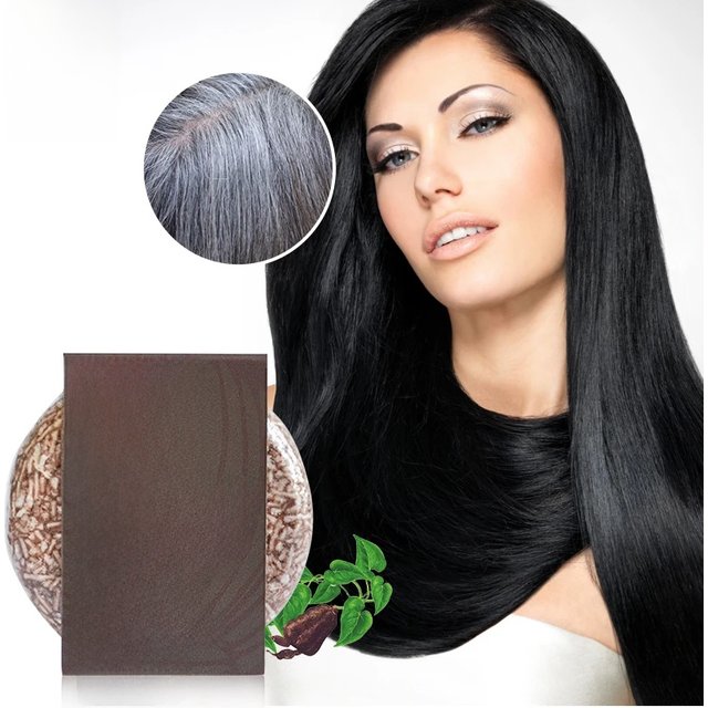 PURC Polygonum Multiflorum Shampoo Bar Cold Processed Soap Prevent Gray Hair Smoothing Women Men Travel Solid Shampoo 60g