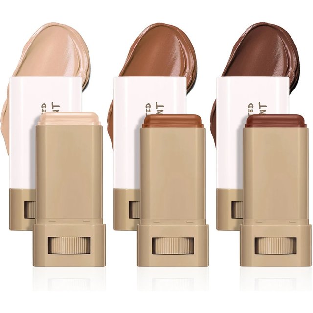 Face Highlighter and Contour Stick Korean Makeup Cosmetics 6colors Matte Highlighter Waterproof Bronzer Face Contouring Stick