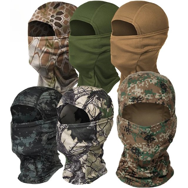 Camo Bandana Hood Headwear Balaclava Face Mask for Wind-Resistant Cycling Sking Hunting