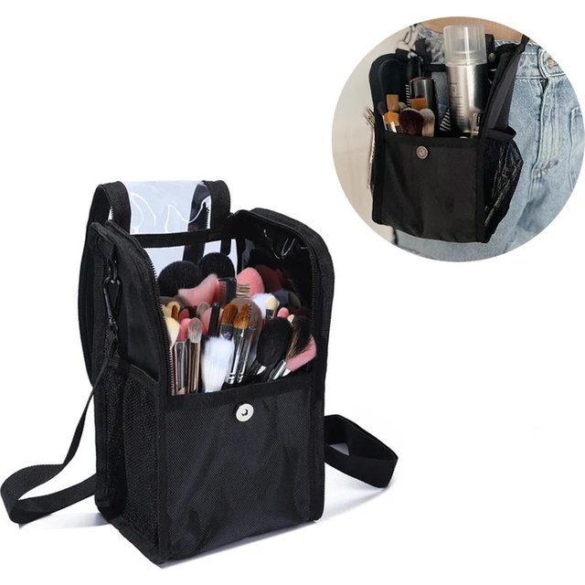 Makeup Brush Case Makeup Brush Holder Waterproof Cosmetic Tools Storage Bag Visual Stand-up Foldable Makeup Bags with Zipper
