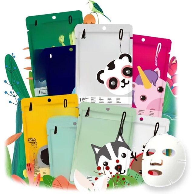 1 Pcs Animal Moisturizing Face Mask Hydrating Facial Mask Collagen Hyaluronic Acid Sheet Masks Skin Care Facial Care Products