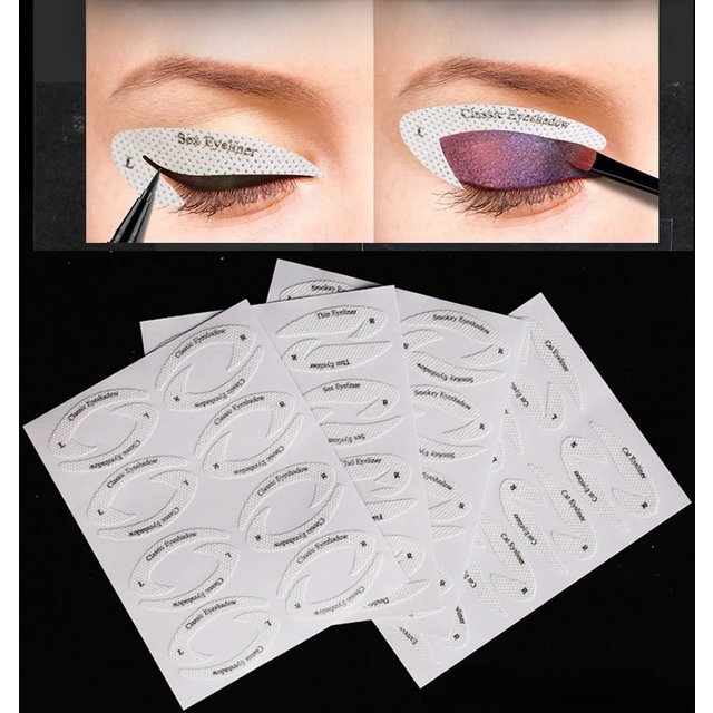 4 Sheets Makeup Template Sticker Eyebrow Stencil Tools Eyeliner Eye Shadow Stencil Sticker