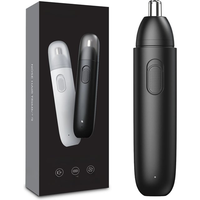 MAXGROOM Nose Hair Trimmer for men Rechargeable 360 Rotating Dual-Blade Electric Shaver Eyebrows Nose Hair Trimmer Painless Safe