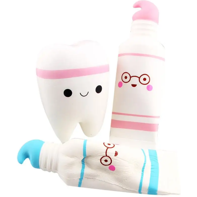 Squish Antistress Kids Toys Simulation Cartoon Squishy Toothpaste Scented Slow Rising Stress Reliever Squeeze Toy for Children