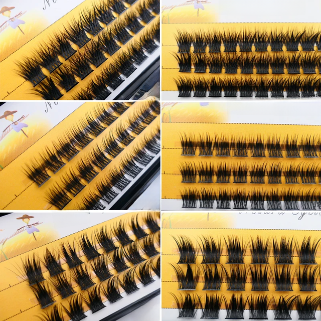1 Box of 36 Clusters Segmented False Eyelashes Volume C 3D Eyelashes Natural Eyelash Extensions Makeup Eyelash Tool