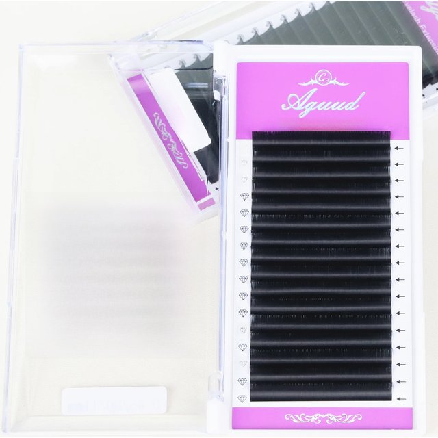 AGUUD Upgraded Super Matte Black 0.03 0.05 0.07 Russian Volume False Eyelashes Individual Dense Cashmere Lashes Extension Makeup
