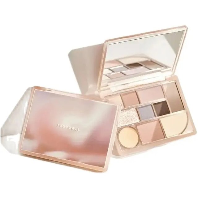 Judydoll 10 Colours Makeup Complexion Palette Eyeshadow Palette Blush Contour Highlighter Bronzer Matte Glitter Power With Brush