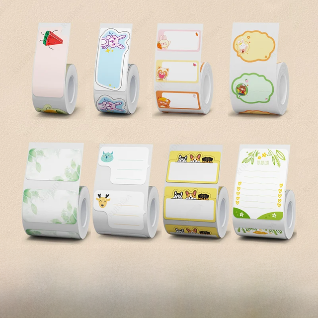 Niimbot B1B21B203 B3S Funny Cartoon Label Sticker Waterproof Self-adhesive Cosmetics Label Marker Price Tags Sort Name Sticker