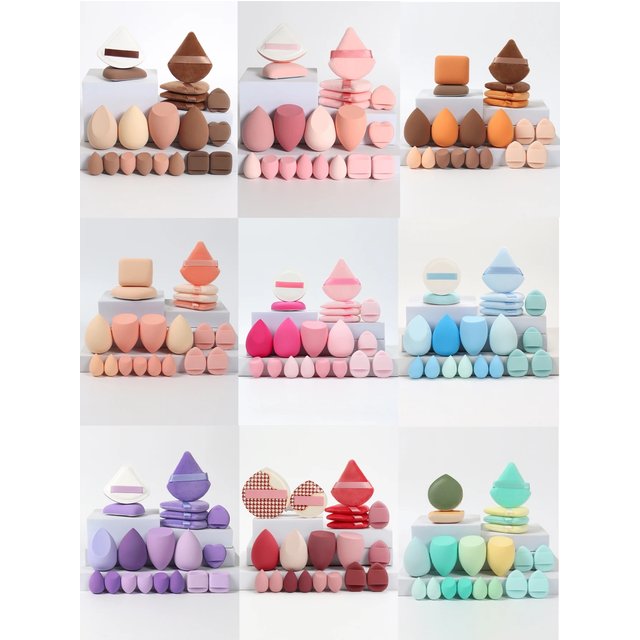 20 Pcs Pink Makeup Sponge and Makeup Puff Set Suitable for Face Cream and Powder Concealer Powder Makeup Machine