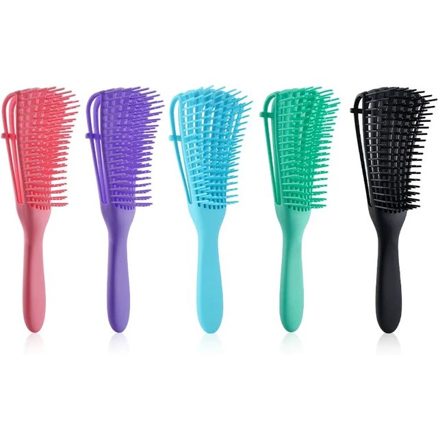 1 piece comb exfoliating brush scalp massage hair brush exfoliating brush curly hair thick hair octopus brush