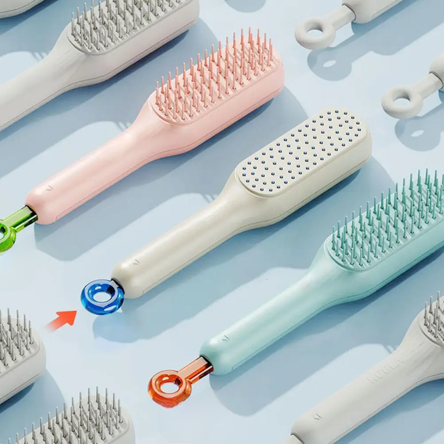 Magic Retractable Comb Self Cleaning Hair Brush One-pull Cleaning Anti-Static Massage Hair Smoothing Comb Hair Styling Tools