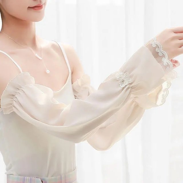 Summer Loose Thin Sunscreen Sleeves for women Long Trendy Outdoor Driving and Cycling Breathable Sun Protection Arm Sleeves