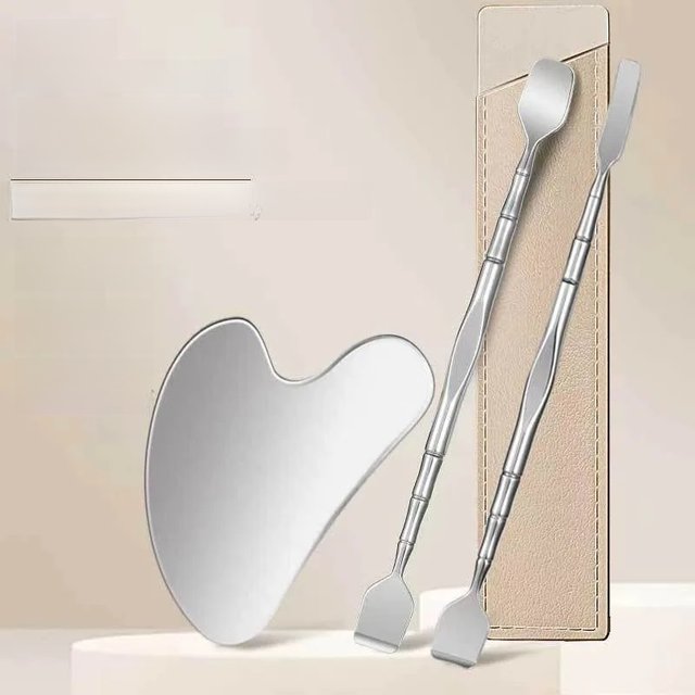 Thin Double Head Blackhead Removal Shovel Facial Pore Cleaning Stainless Steel Acne Removal Needle Blackhead Shaving Tool